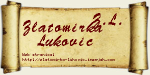 Zlatomirka Luković vizit kartica